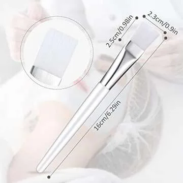 24 Pieces Facial Brush Face Brush Cosmetic Makeup Brushes Tools for Facial Eye Application and DIY Needs (White)