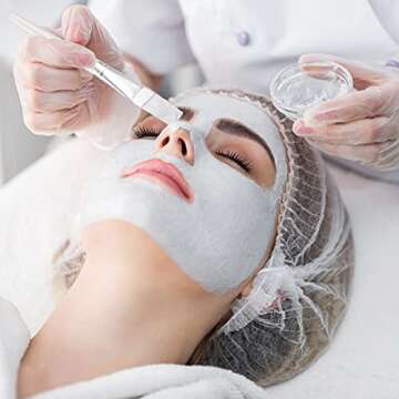 24 Pieces Facial Brush Face Brush Cosmetic Makeup Brushes Tools for Facial Eye Application and DIY Needs (White)