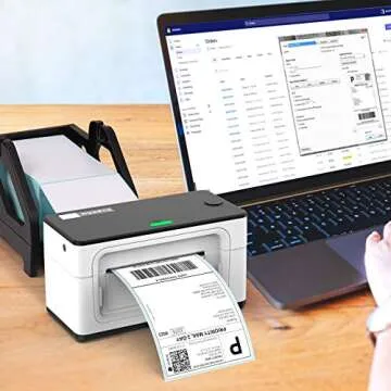 Shipping Label Holder and 500 Thermal Labels for Easy Shipping