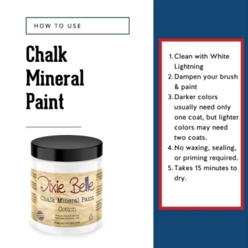 Dixie Belle Cotton Chalk Finish Furniture Paint 8oz