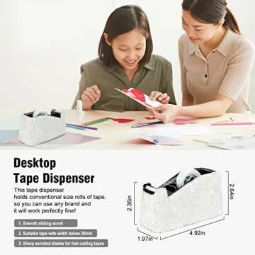 Stylish KEYPOWER Bling Office Stationery Kit for Women