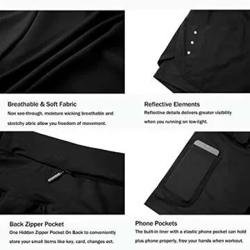 Lightweight Ksmien Women's 2 in 1 Running Shorts with Pockets