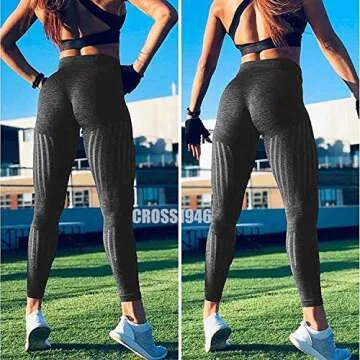 CROSS1946 Women's Seamless Workout Yoga Leggings