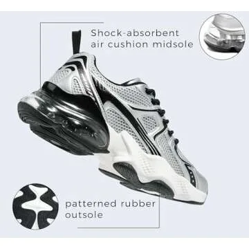 LUCKY STEP Women's Air Cushion Running Shoes Athletic Tennis Sneakers Lightweight Sports Mesh Gym Jo...