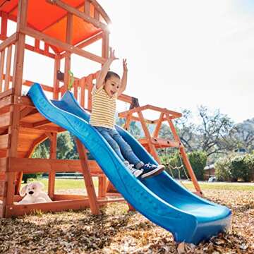 Little Tikes Real Wood Adventures Wildcat Falls Exclusive Wooden Outdoor Playset Playground with Slide, Swing Set and Climbing Wall for Kids Backyard Kids Activity, Amazon Exclusive Multicolor
