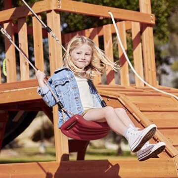 Little Tikes Real Wood Adventures Wildcat Falls Exclusive Wooden Outdoor Playset Playground with Slide, Swing Set and Climbing Wall for Kids Backyard Kids Activity, Amazon Exclusive Multicolor