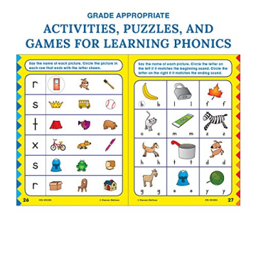 Engaging First Grade Phonics Workbook with Incentives