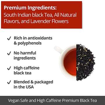 Simple Loose Leaf Blue Lady Grey Tea - Premium Loose Leaf Black Tea | High Caffeine, Keto-Friendly, ...