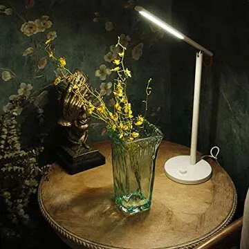 Funsoba Crystal Clear Glass Flower Vase for Home Wedding Moden Centerpieces Decorative (Green)
