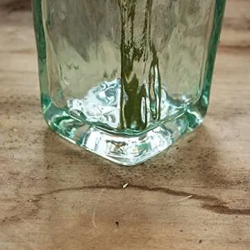 Funsoba Crystal Clear Glass Flower Vase for Home Wedding Moden Centerpieces Decorative (Green)