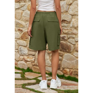 Stylish MEROKEETY Women's Cargo Shorts with Pockets