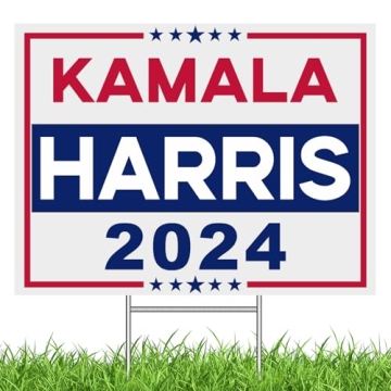 Kamala Harris 2024 Yard Sign - Waterproof Double-Sided with H Stake