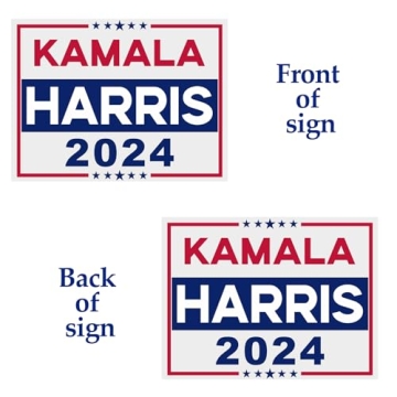 Kamala Harris 2024 Yard Sign - Outdoor Double-Sided