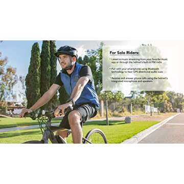 Sena R1 Smart Communications Helmet (Ice Blue, Medium)