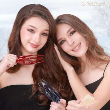 RC ROCHE ORNAMENT 6 Pcs Womens French Concord Curved Hair Clip No Slip Strong Grip Comfortable Hold Girls Ladies Beauty Accessory Fashion Pin Teeth Clamp, Large Classic Multicolor