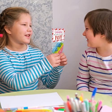 Heart Pop Fidget Toys & Cards for Children's Valentine's Day Fun