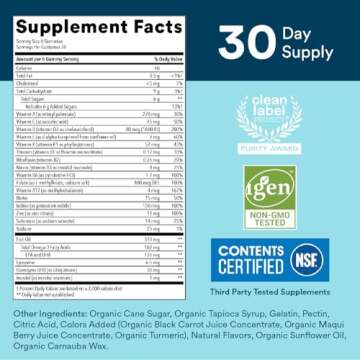 SmartyPants Multivitamin for Men, Gummies: Omega 3 Fish Oil (EPA/DHA), Methylfolate, CoQ10, Vitamin D3, C, Vitamin B12, B6, A, K & Zinc for Immune Support, Biotin, 180 Gummies (30 Day Supply)