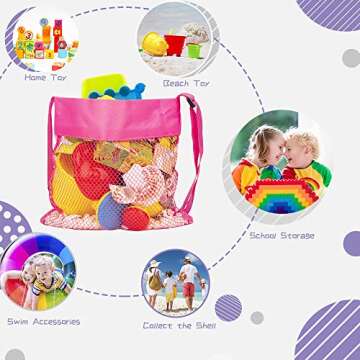 Colorful Shell Bags Beach Bag Set for Kids - 5 Pcs