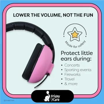 Friday 7Care Baby Noise Cancelling Headphones Pink