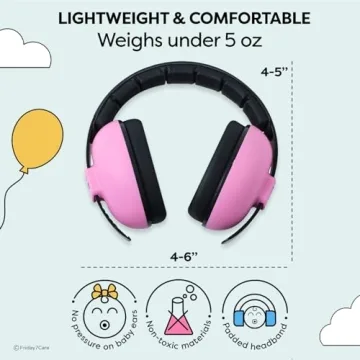 Friday 7Care Baby Noise Cancelling Headphones Pink