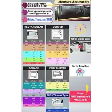 XL/Car Window Shades for SUVs (10 Sizes) - Breathable Stretchy Mesh Screens for Baby, Sun, Heat, Bug & Privacy Protection, Ideal for Camping Adventures, 2-Pack by Qualizzi