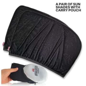 XL/Car Window Shades for SUVs (10 Sizes) - Breathable Stretchy Mesh Screens for Baby, Sun, Heat, Bug & Privacy Protection, Ideal for Camping Adventures, 2-Pack by Qualizzi