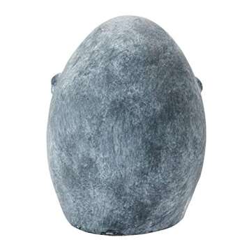 Boho Terra-Cotta Face Sculpture in Matte Black