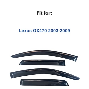 IMMORTAL GROUP Window Visors - Lexus GX470 2003-2009 Rain Guards for Comfort & Style