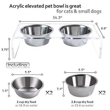 Stylish Elevated Pet Feeder with Stainless Steel Bowls