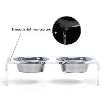 Stylish Elevated Pet Feeder with Stainless Steel Bowls