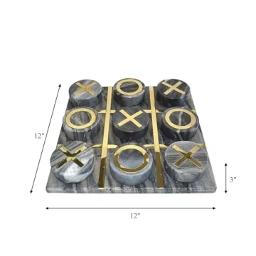 Stylish Sagebrook Home Tic Tac Toe Game for Family Fun