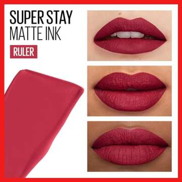 Maybelline Super Stay Matte Ink Liquid Lipstick Makeup, Long Lasting High Impact Color, Up to 16H We...