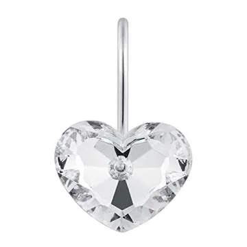 Actpe Crystal Heart Shower Curtain Hooks - Rust Resistant
