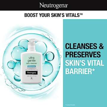 Neutrogena Ultra Gentle Foaming Facial Cleanser, Hydrating Face Wash for Sensitive Skin, Gently Clea...