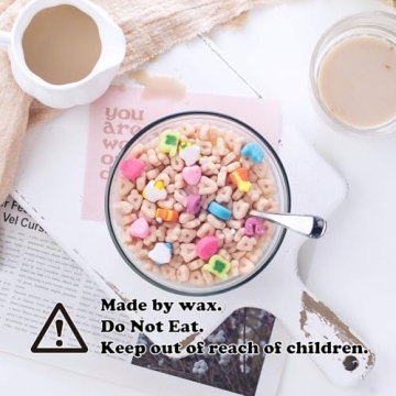 Funny French Vanilla Cereal Bowl with Metal Spoon Scented Soy Candle Morning Ritual Gift