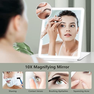 Large Portable Makeup Mirror with 3 Lighting Modes