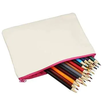 12 Multicolored Cosmetic Makeup Pouches for Travel