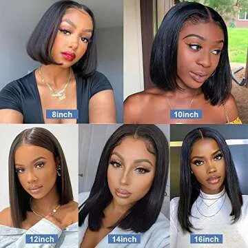 Lzlefho 14 inch Bob Wig - Brazilian Human Hair