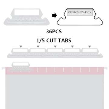 25pcs MagDurnus Hanging File Folders for Stylish Organization