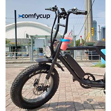 Comfycup® - The World's First Portable Public Transportation Cup Holder for Trains Buses Bikes (Blue)