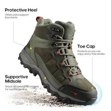 NORTIV 8 Waterproof Hiking Boots for Outdoor Adventures