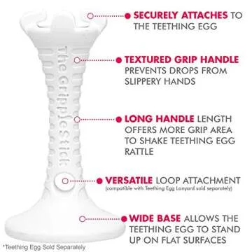 The Teething Egg Pink Bundle - Baby Registry Must Have - Infant Toys 3-6 Months, Sensory Toys for 0-6 Months, 6-12 months and up for Molar Teething, Baby Boy or Girl up to 18 Months