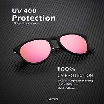KALIYADI Polarized Sunglasses for Men and Women Matte Finish Sun glasses Color Mirror Lens UV Blocking (2 Pack)
