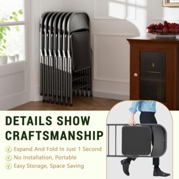 Comfortable Heavy Duty Folding Chair 4 Pack for Any Occasion
