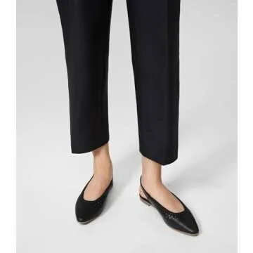 Arromic Women's Flats Comfortable Pointed Toe Slingback Flat Shoe for Women Slip On Leather Dress Work Casual Travel Ballet Shoes Black