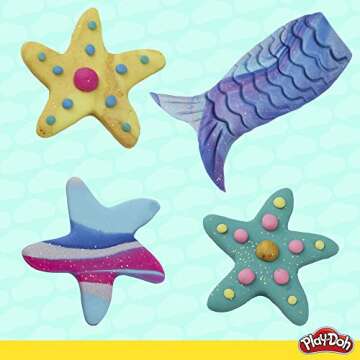 Play-Doh Mermaid Theme 13-Pack of Non-Toxic Modeling Compound with Sparkle and Metallic Colors Plus 5 Tools (Amazon Exclusive)