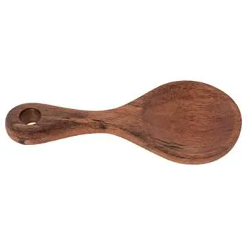 Karma Short Wood Tasting Spoons Set - Short Wood Spoons for Cooking - Wood Kitchen Utensils - Wood - Set of 3