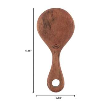 Karma Short Wood Tasting Spoons Set - Short Wood Spoons for Cooking - Wood Kitchen Utensils - Wood - Set of 3
