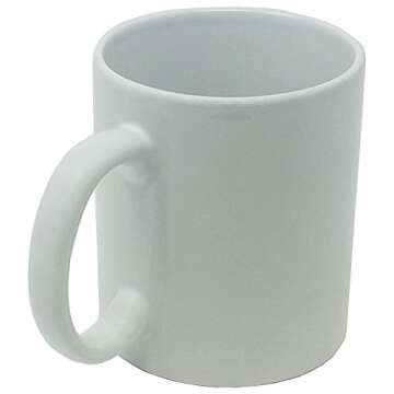 Husband + Wife 11-Ounce White Ceramic Coffee Mugs Set, White/White