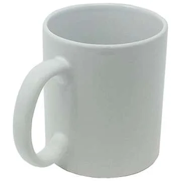 Husband + Wife 11-Ounce White Ceramic Coffee Mugs Set, White/White